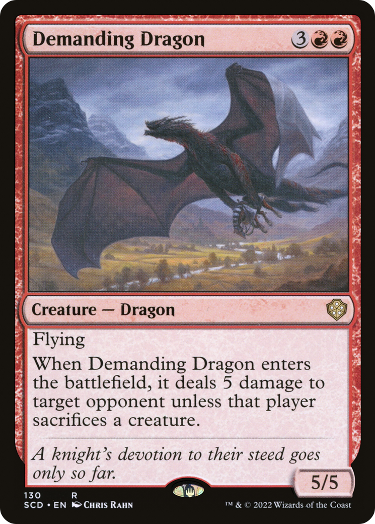 Demanding Dragon (SCD-130) [Starter Commander Decks] MTG Single Wizards of the Coast