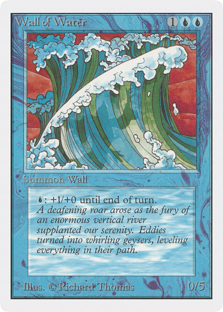 Wall of Water (2ED-091) [Oldschool] Unlimited Edition MTG Single Wizards of the Coast