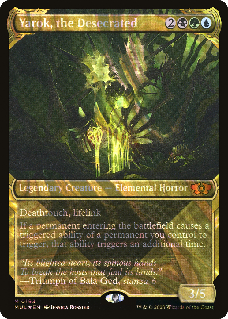 Yarok, the Desecrated (MUL-193) [Multiverse Legends] (Showcase) Foil MTG Single Wizards of the Coast