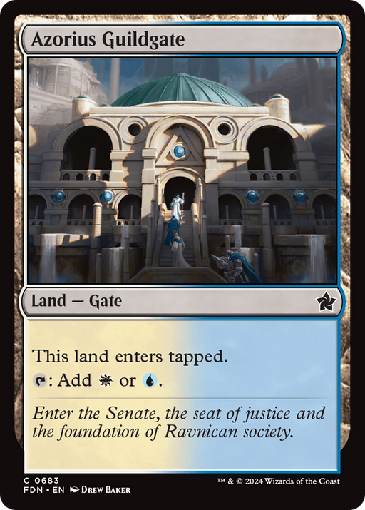 Azorius Guildgate (FDN-683) [Foundations] MTG Single Wizards of the Coast