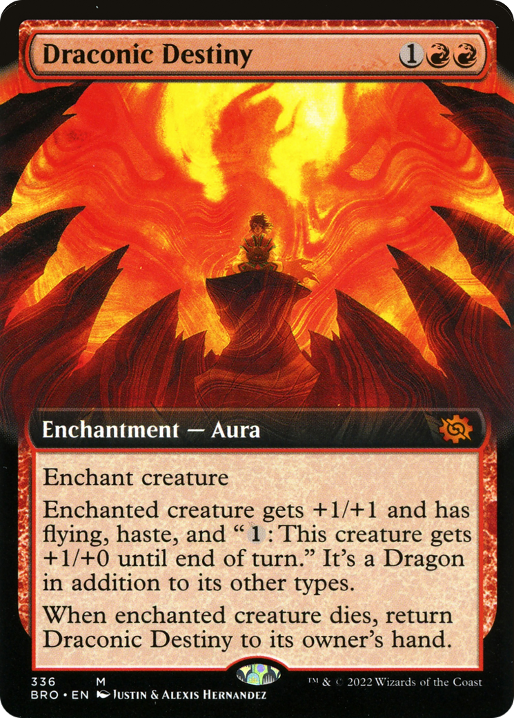 Draconic Destiny (BRO-336) [The Brothers' War] (Extended Art) Foil MTG Single Wizards of the Coast