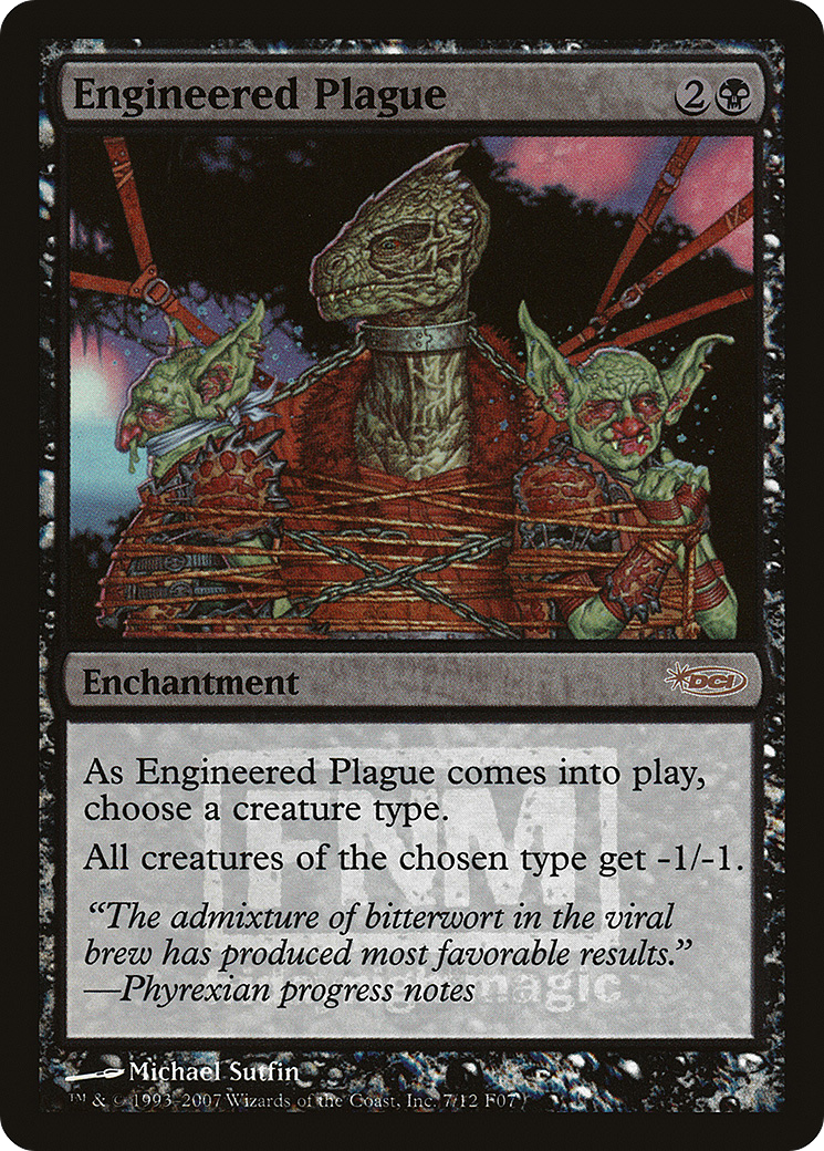 Engineered Plague (FNM-007) [Misc] Friday Night Magic 2007 Foil MTG Single Wizards of the Coast