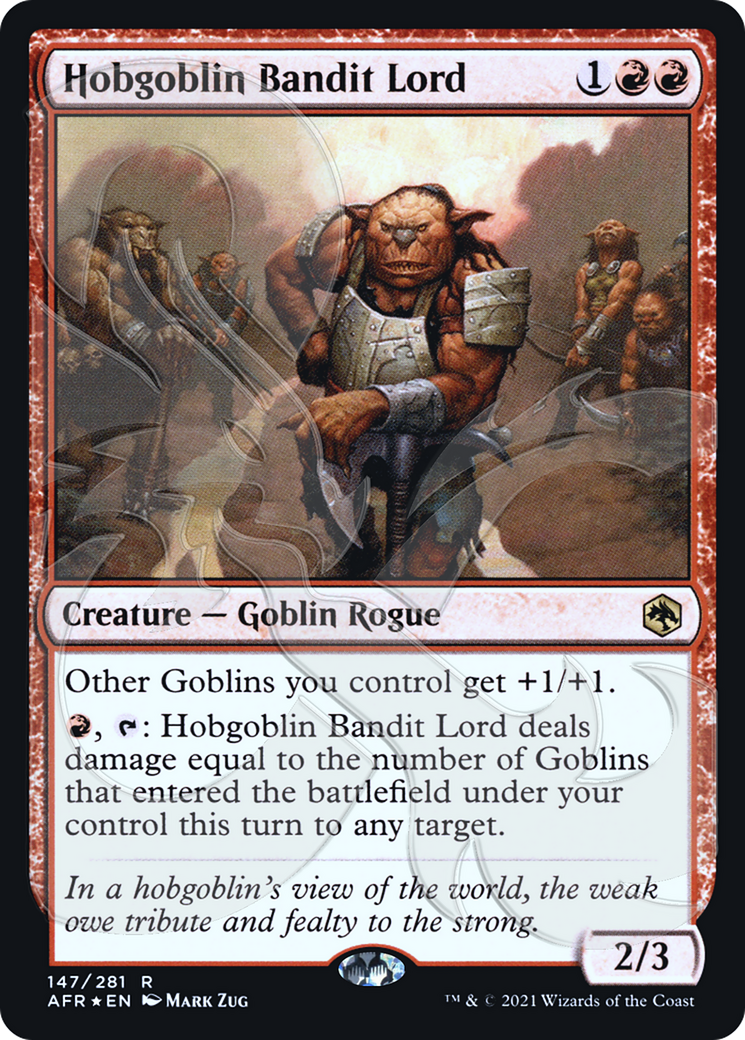 Hobgoblin Bandit Lord (AFR&-147) [Adventures in the Forgotten Realms Promos] Foil MTG Single Wizards of the Coast
