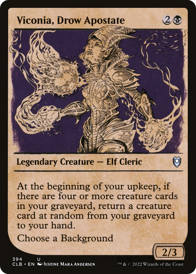 Viconia, Drow Apostate (CLB-394) [Commander Legends: Battle for Baldur's Gate] (Showcase) Foil MTG Single Wizards of the Coast
