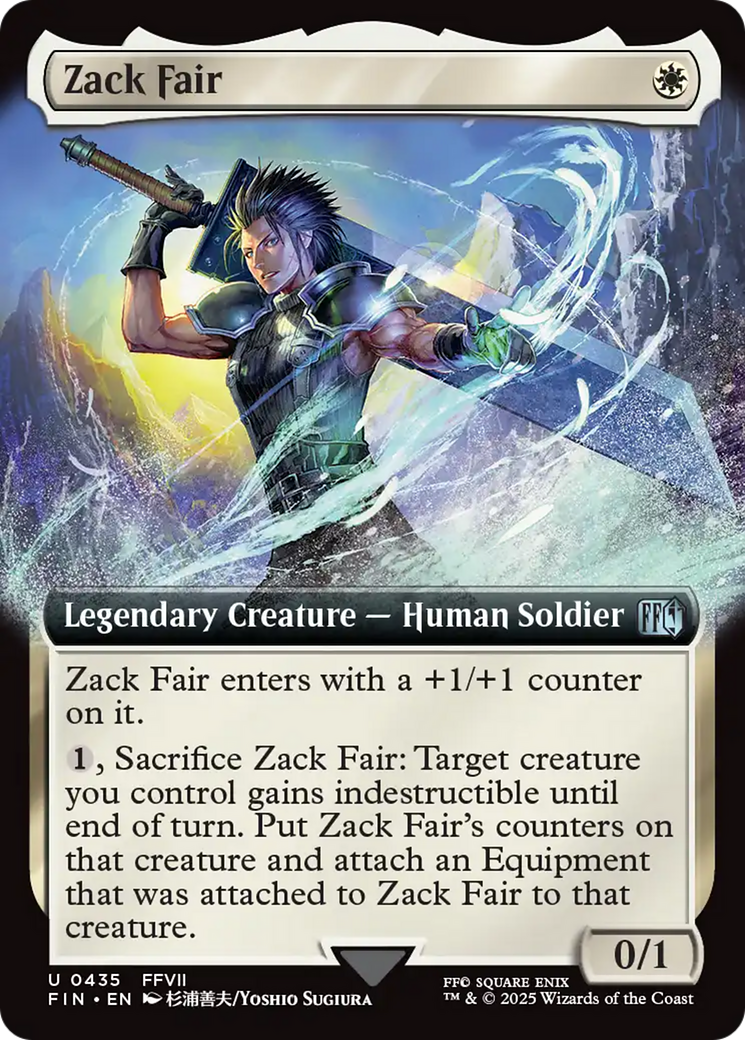 Zack Fair (FIN-435) [FINAL FANTASY] (Extended Art) Foil MTG Single Wizards of the Coast