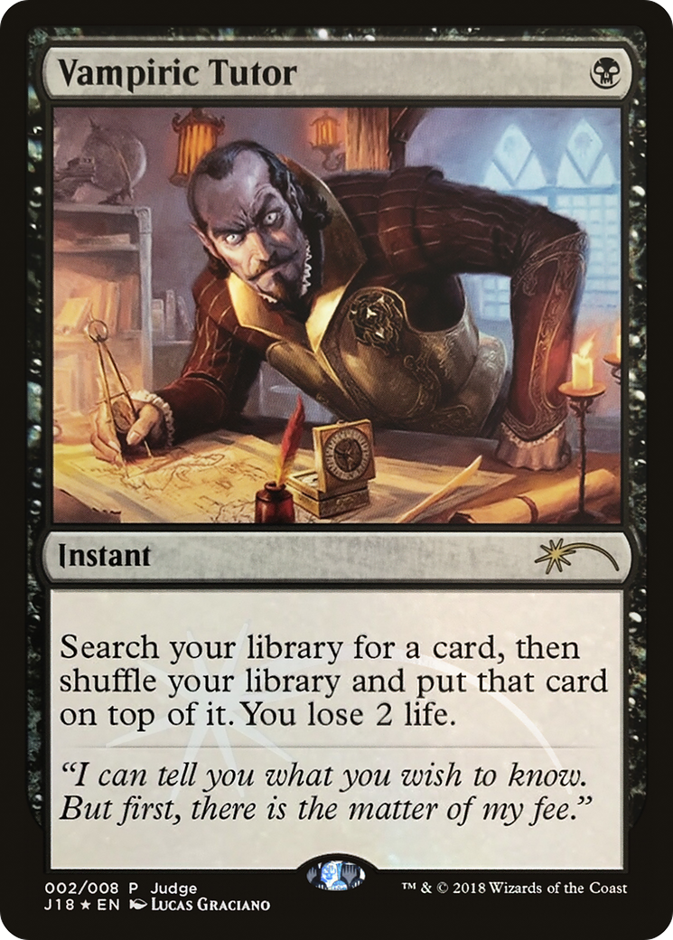 Vampiric Tutor (J18) (JDG-002) [Misc] Judge Gift Cards 2018 Foil MTG Single Wizards of the Coast