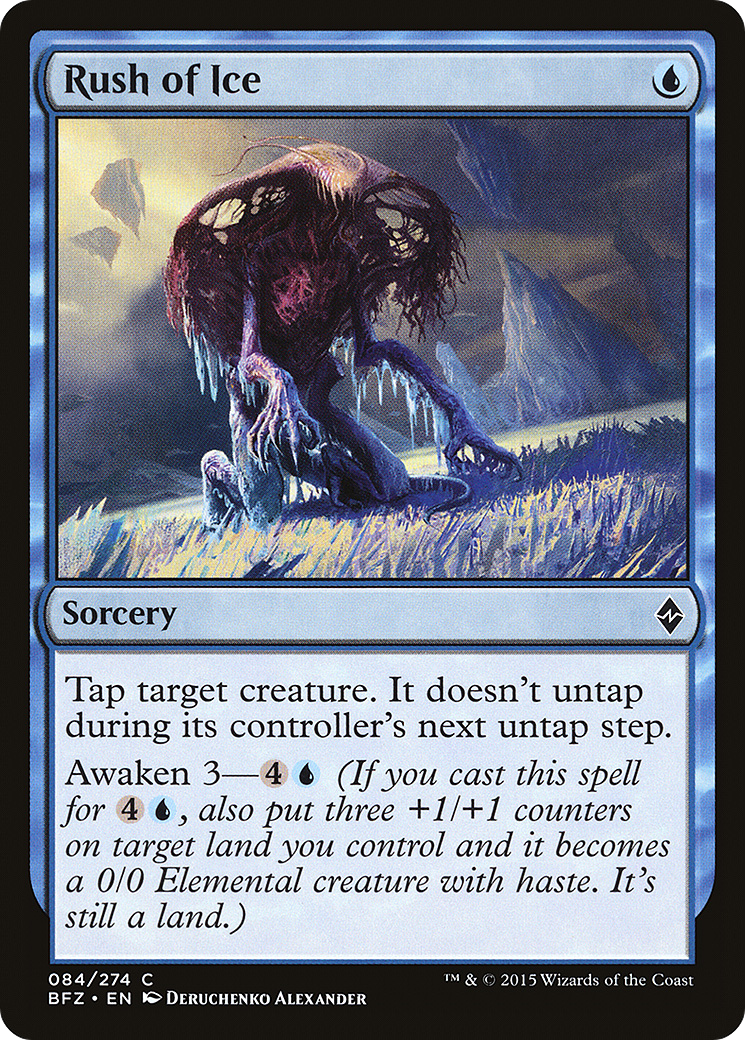 Rush of Ice (BFZ-084) [Battle for Zendikar] MTG Single Wizards of the Coast
