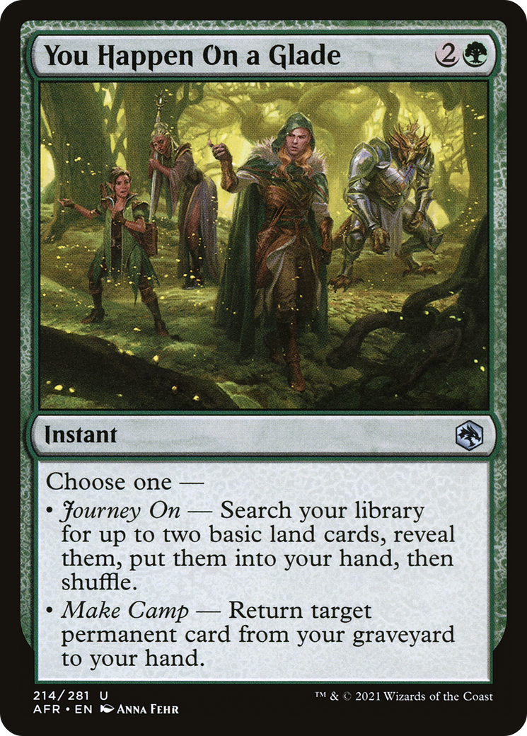 You Happen On a Glade (AFR-214) [Adventures in the Forgotten Realms] Foil MTG Single Wizards of the Coast