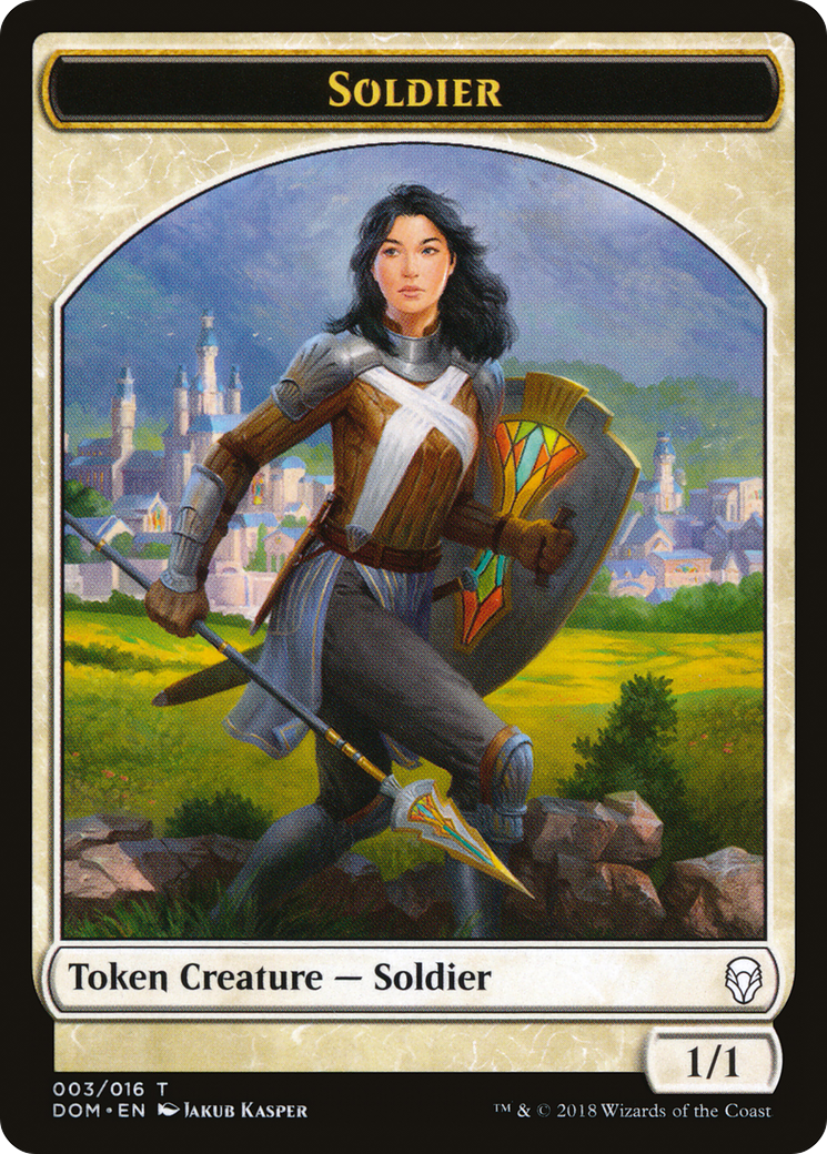 Soldier Token (DOM-003) [Tokens] Dominaria Tokens MTG Single Wizards of the Coast