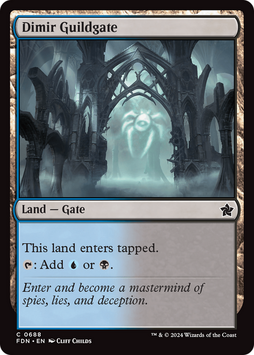 Dimir Guildgate (FDN-688) [Foundations] MTG Single Wizards of the Coast