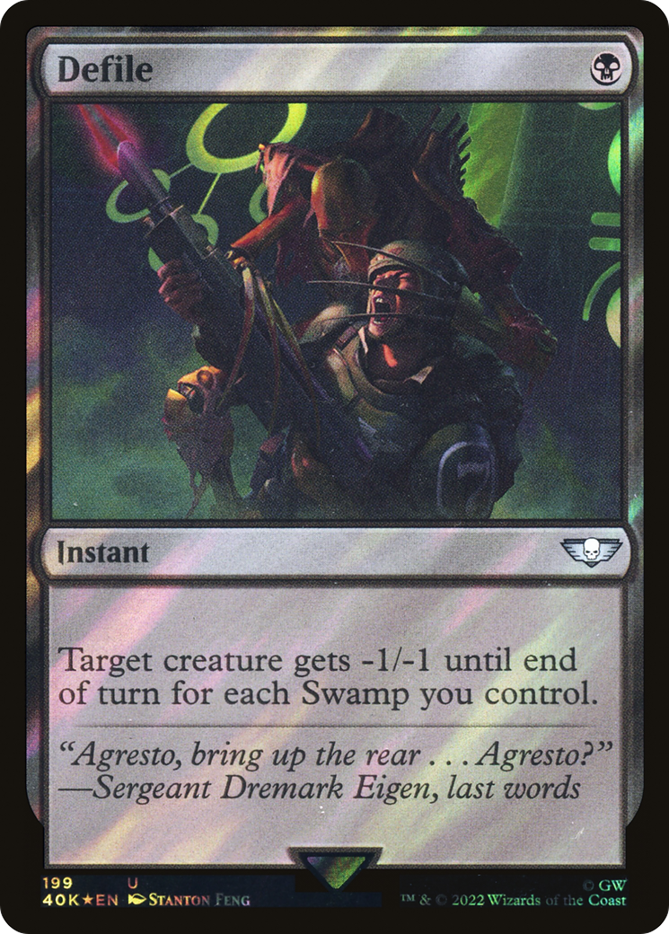 Defile (40K-199★) [Warhammer 40,000 Commander] Foil MTG Single Wizards of the Coast