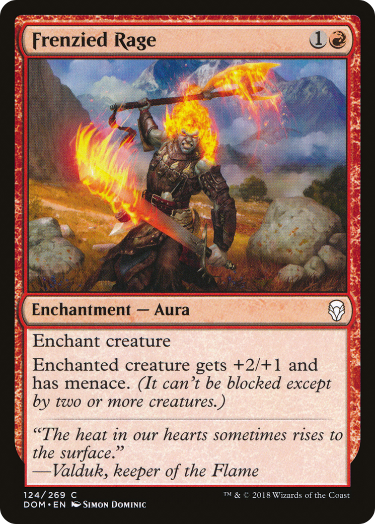 Frenzied Rage (DOM-124) [Dominaria] Foil MTG Single Wizards of the Coast