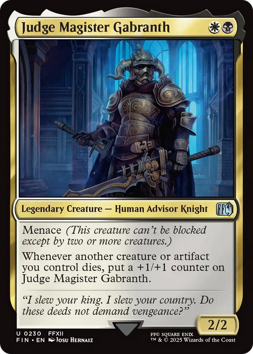 Judge Magister Gabranth (FIN-230) [FINAL FANTASY] MTG Single Wizards of the Coast
