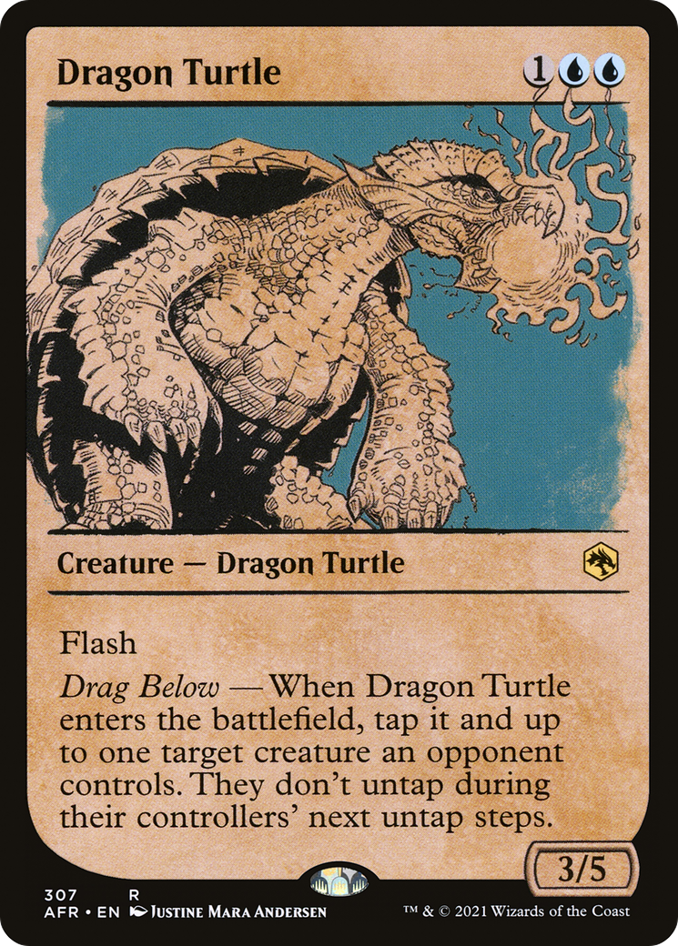 Dragon Turtle (AFR-307) [Adventures in the Forgotten Realms] (Showcase) Foil MTG Single Wizards of the Coast