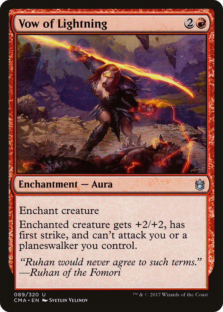 Vow of Lightning (CMA-089) [Commander Anthology] MTG Single Wizards of the Coast