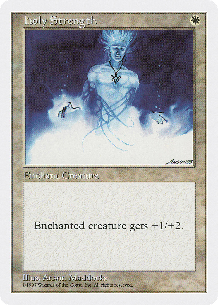 Holy Strength (5ED-035) [Fifth Edition] MTG Single Wizards of the Coast