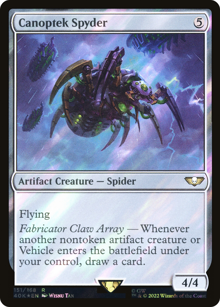 Canoptek Spyder (Surge Foil) (40K-151) [Warhammer 40,000 Commander] Foil MTG Single Wizards of the Coast
