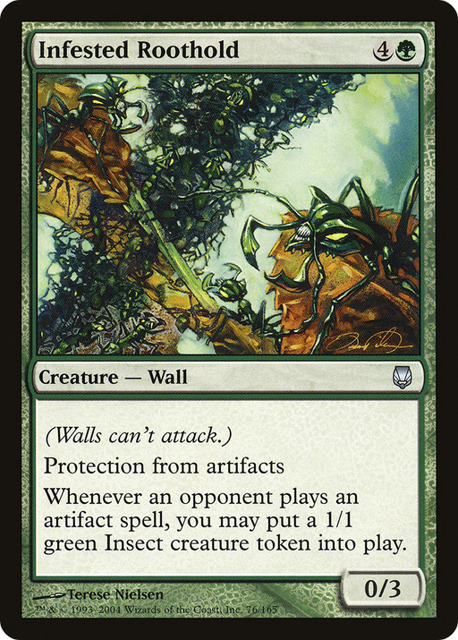 Infested Roothold (DST-076) [Darksteel] Foil MTG Single Wizards of the Coast