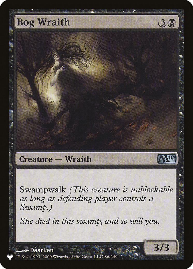 Bog Wraith (LIST-M10-86) [Mystery Booster] The List MTG Single Wizards of the Coast