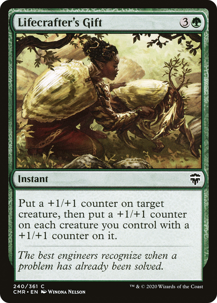 Lifecrafter's Gift (CMR-240) [Commander Legends] Foil MTG Single Wizards of the Coast