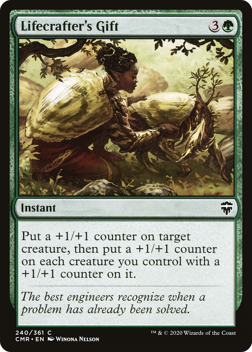 Lifecrafter's Gift (CMR-240) [Commander Legends] MTG Single Wizards of the Coast