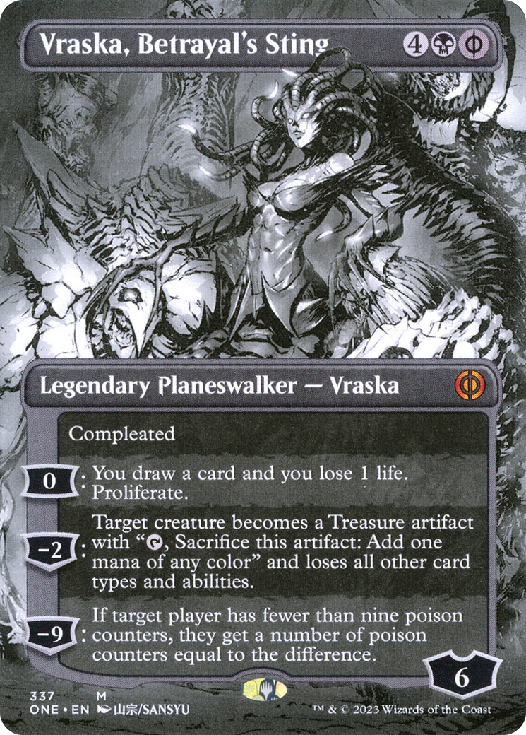 Vraska, Betrayal's Sting (ONE-337) [Phyrexia: All Will Be One] (Showcase) (Borderless) Foil MTG Single Wizards of the Coast