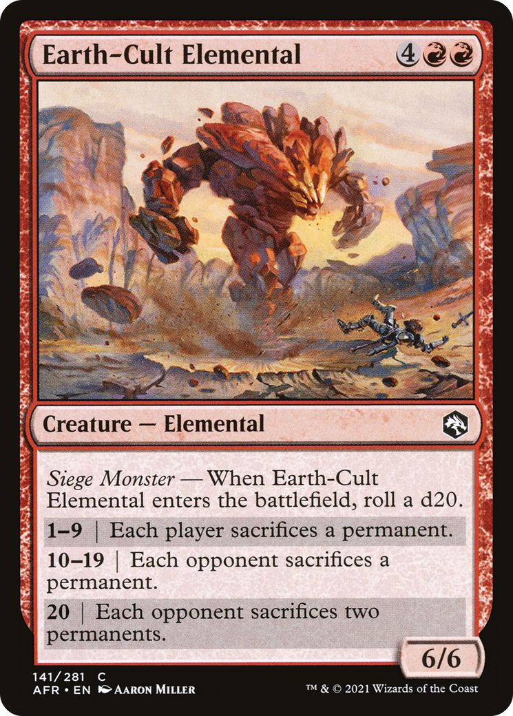 Earth-Cult Elemental (AFR-141) [Adventures in the Forgotten Realms] MTG Single Wizards of the Coast