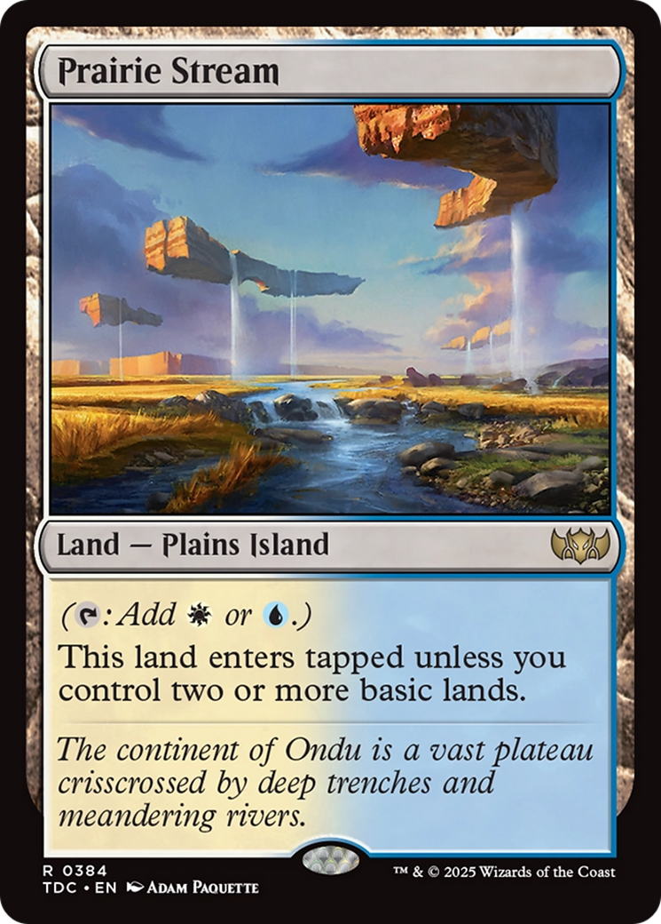 Prairie Stream (TDC-384) [Commander: Tarkir: Dragonstorm] MTG Single Wizards of the Coast