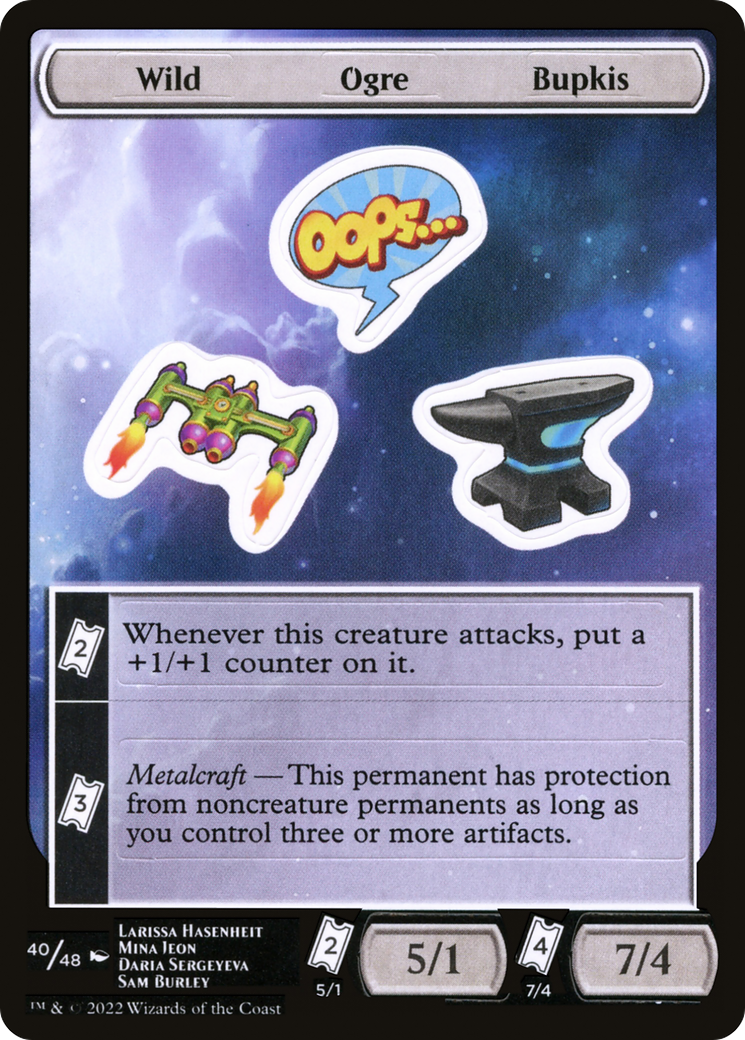 Wild Ogre Bupkis (UNF-040) [Tokens] Unfinity Sticker Sheets MTG Single Wizards of the Coast