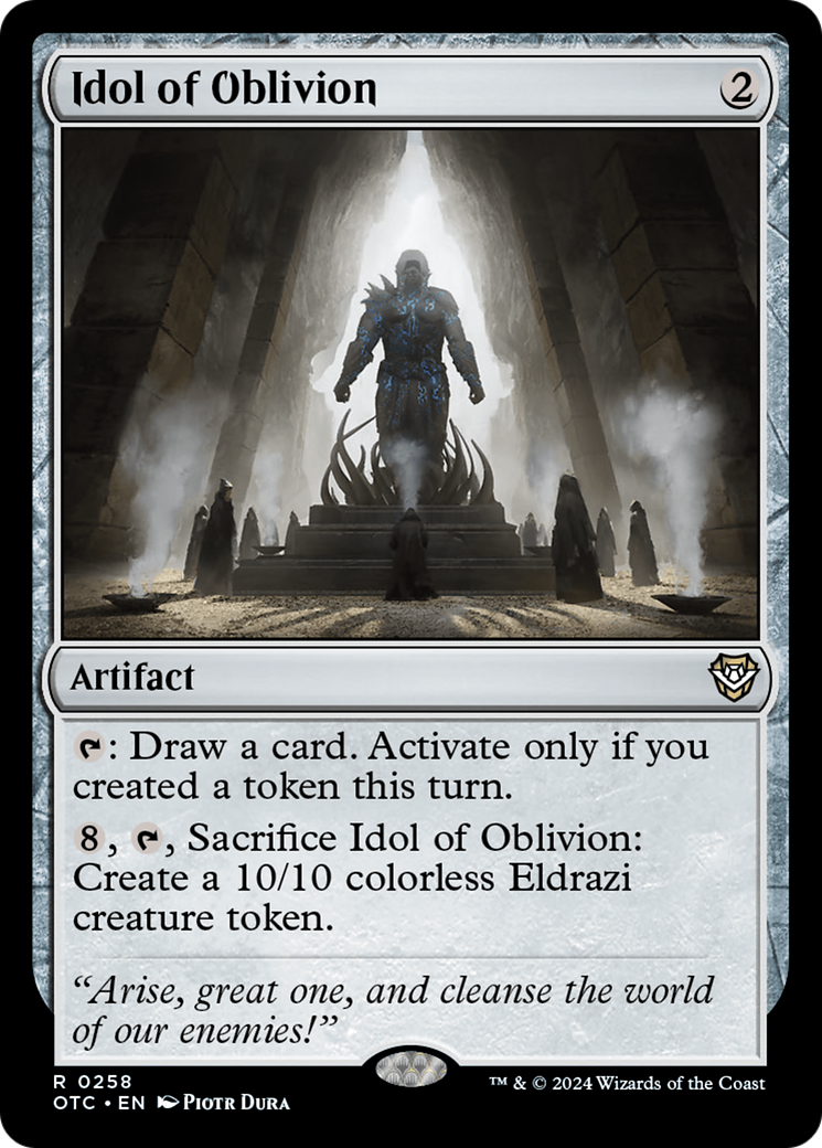Idol of Oblivion (OTC-258) [Outlaws of Thunder Junction Commander] MTG Single Wizards of the Coast
