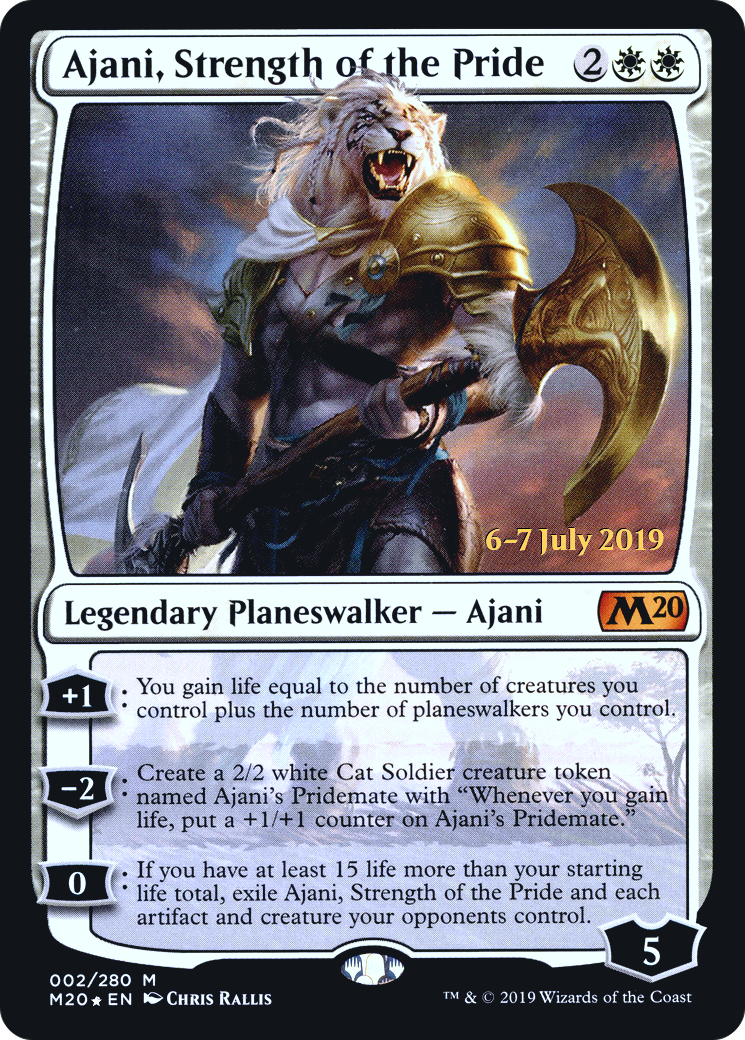 Ajani, Strength of the Pride (PRE-002) [Core Set 2020 Promos] Foil MTG Single Wizards of the Coast