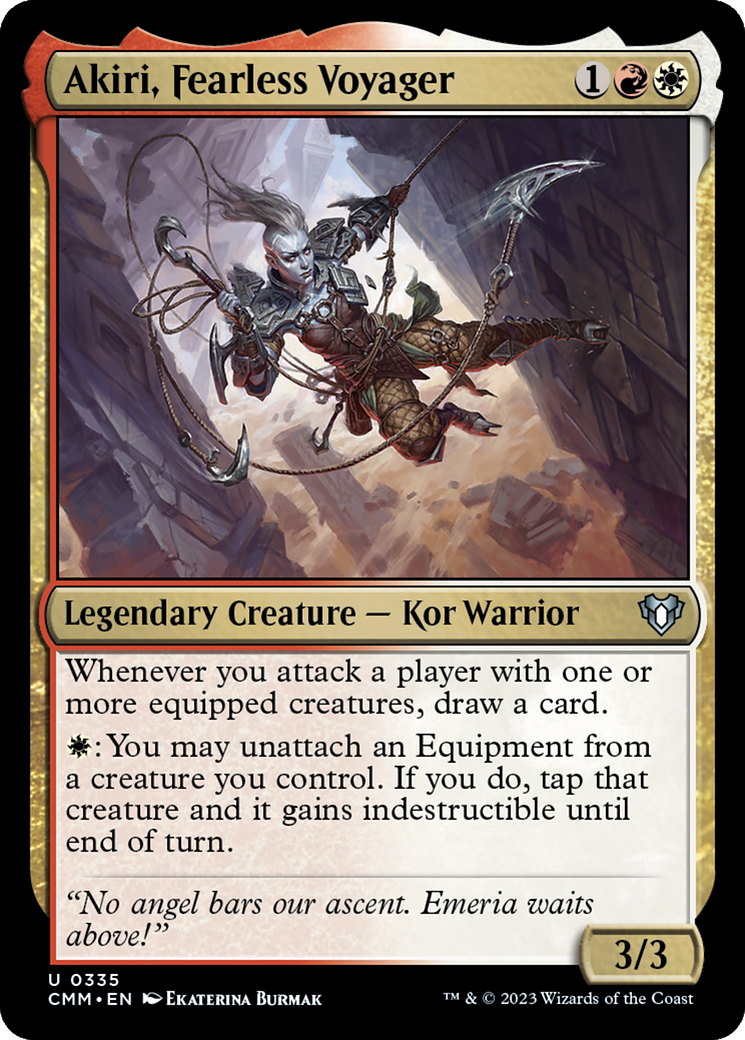 Akiri, Fearless Voyager (CMM-335) [Commander Masters] MTG Single Wizards of the Coast
