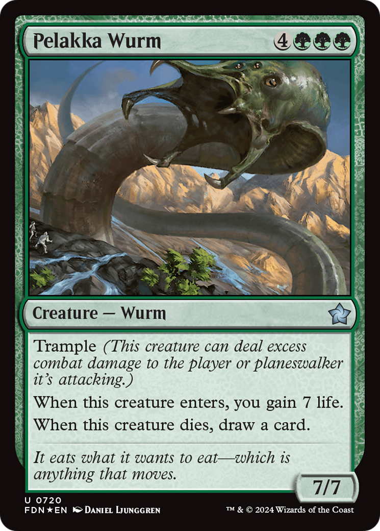 Pelakka Wurm (FDN-720) [Foundations] Foil MTG Single Wizards of the Coast