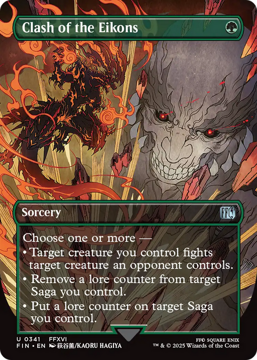 Clash of the Eikons (FIN-341) [FINAL FANTASY] (Borderless) Foil MTG Single Wizards of the Coast