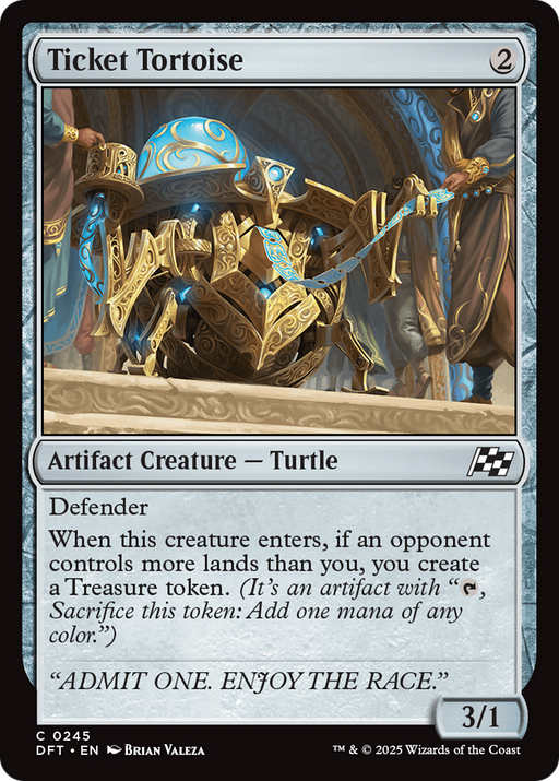 Ticket Tortoise (DFT-245) [Aetherdrift] Foil MTG Single Wizards of the Coast