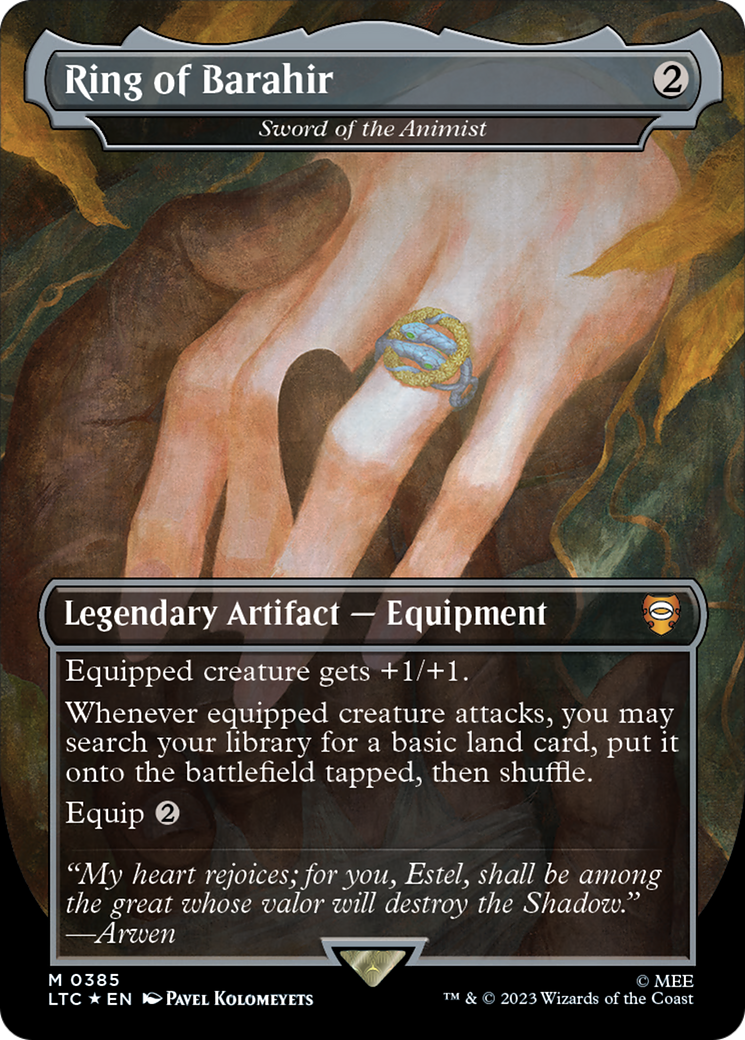 Sword of the Animist (LTC-385) [Tales of Middle-earth Commander] (Borderless) Foil MTG Single Wizards of the Coast