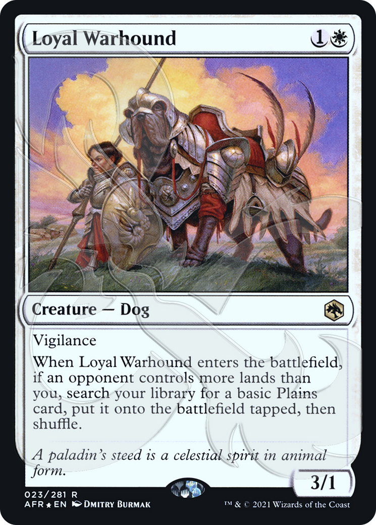 Loyal Warhound (AFR&-023) [Adventures in the Forgotten Realms Promos] Foil MTG Single Wizards of the Coast