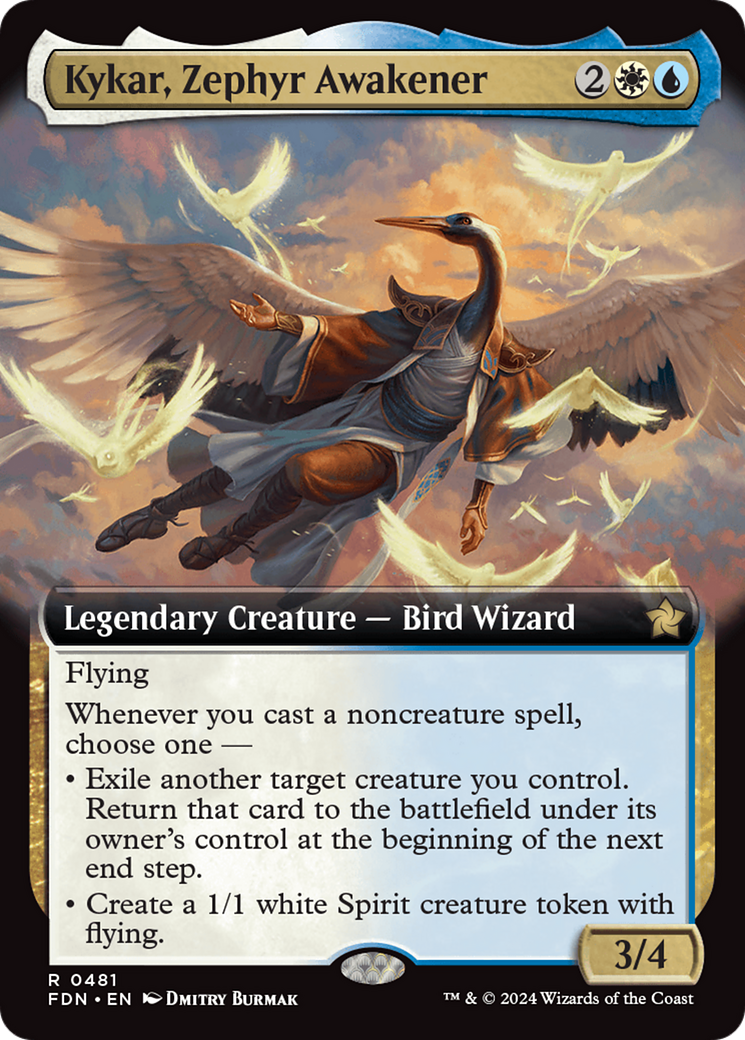 Kykar, Zephyr Awakener (FDN-481) [Foundations] (Extended Art) MTG Single Wizards of the Coast