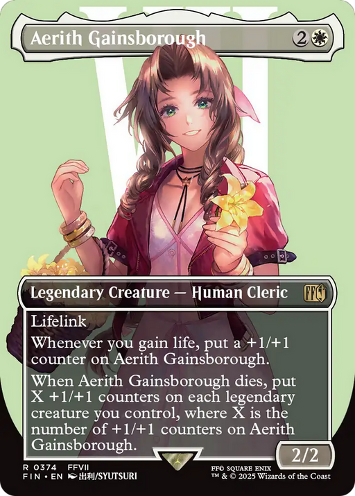 Aerith Gainsborough (FIN-374) [FINAL FANTASY] (Borderless) MTG Single Wizards of the Coast