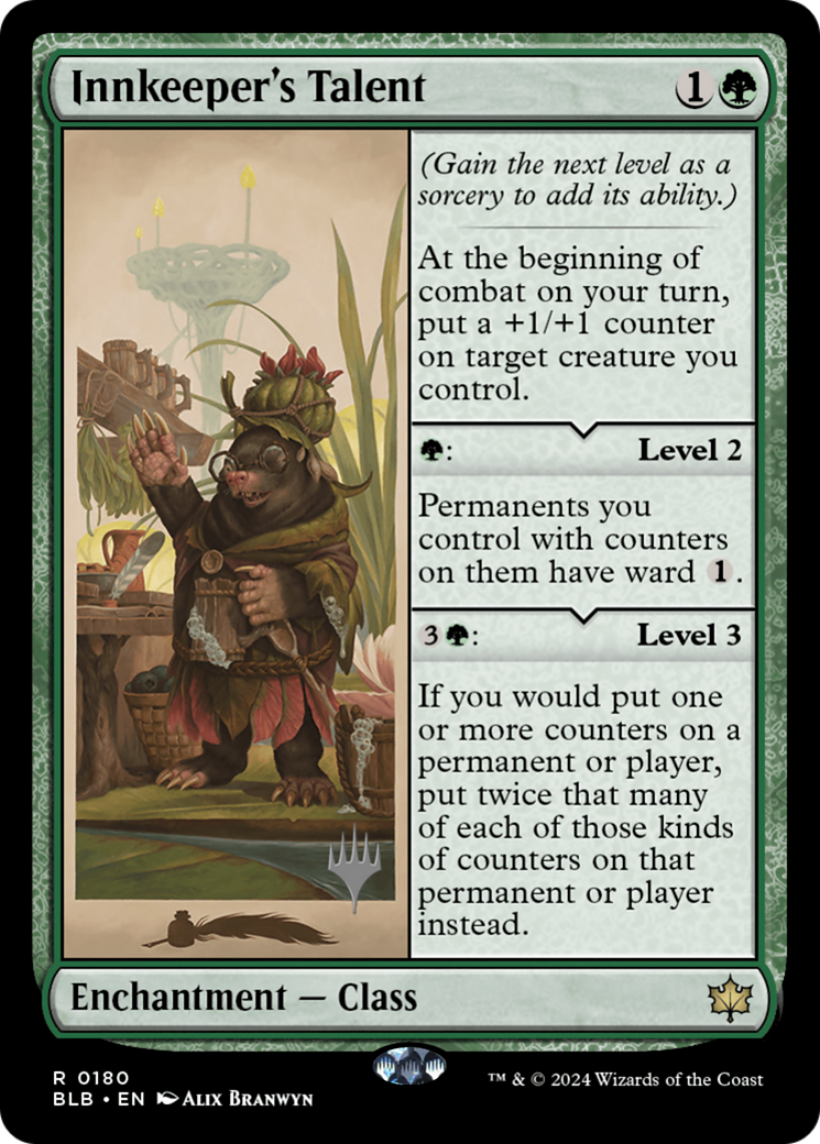 Innkeeper's Talent (PPBLB-180) [Bloomburrow Promos] MTG Single Wizards of the Coast