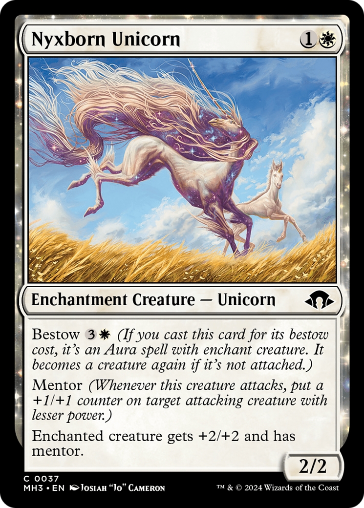 Nyxborn Unicorn (MH3-037) [Modern Horizons 3] Foil MTG Single Modern Horizons 3
