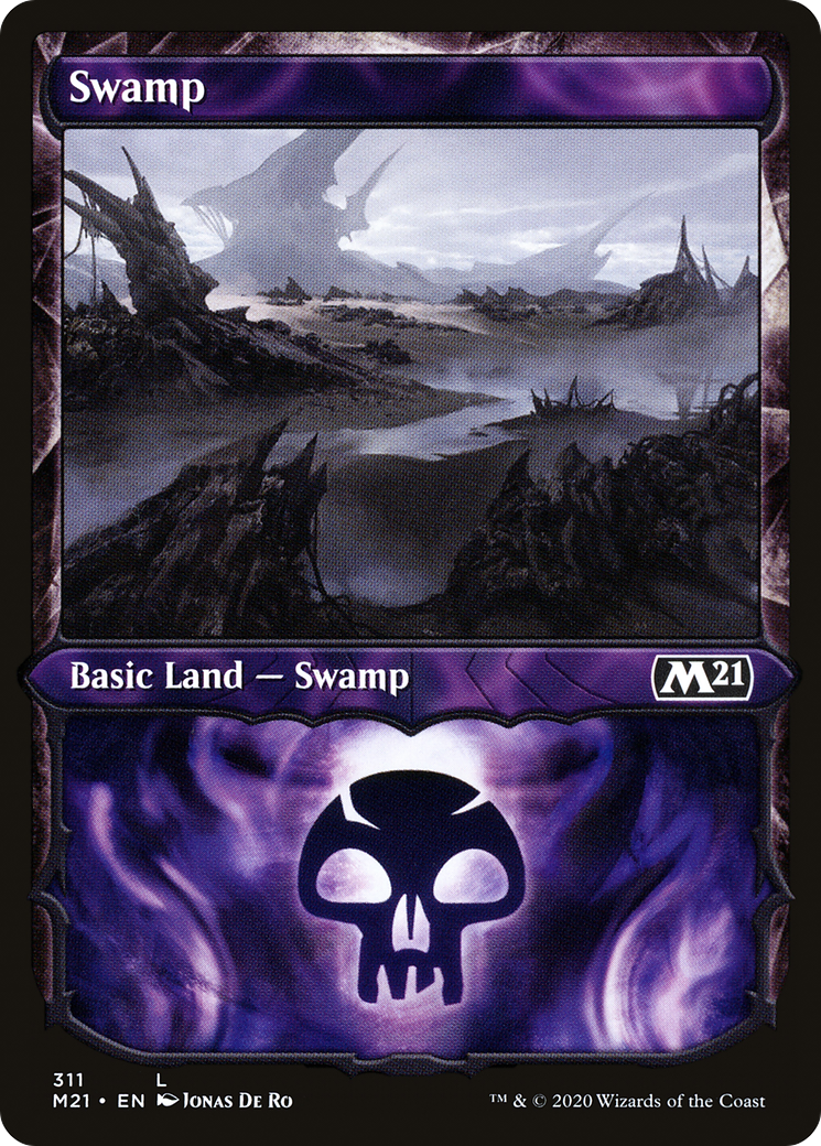 Swamp (M21-311) [Core Set 2021] (Showcase) MTG Single Wizards of the Coast