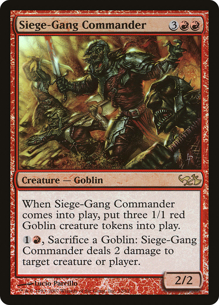 Siege-Gang Commander (EVG-032) [Misc] Duel Decks: Elves vs. Goblins Foil MTG Single Wizards of the Coast