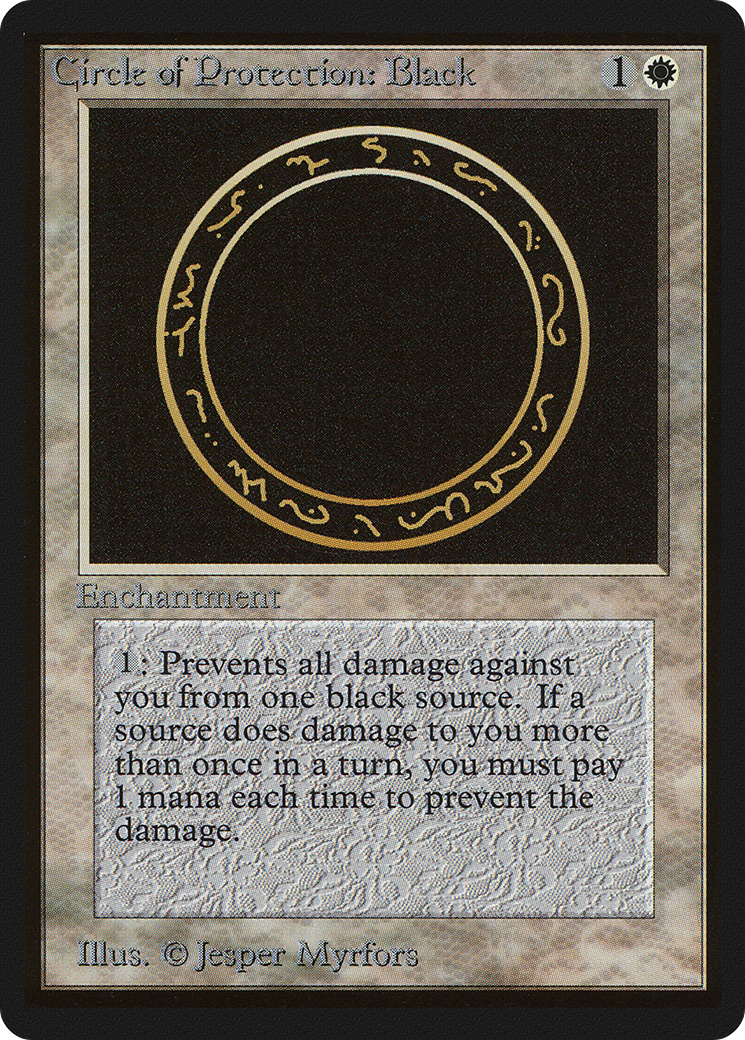 Circle of Protection: Black (LEB-) [Oldschool] Limited Edition Beta MTG Single Wizards of the Coast