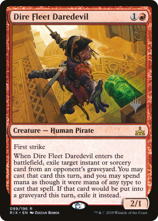 Dire Fleet Daredevil (PPM20-099) [Rivals of Ixalan Promos] Foil MTG Single Wizards of the Coast