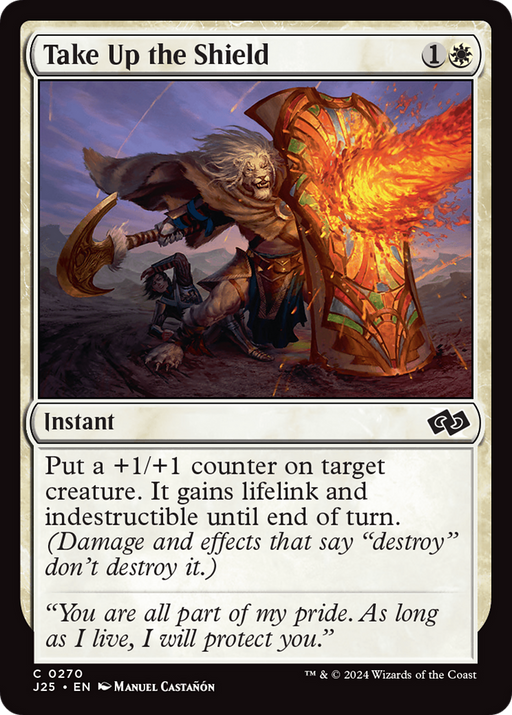 Take Up the Shield (J25-270) [Foundations Jumpstart] MTG Single Wizards of the Coast