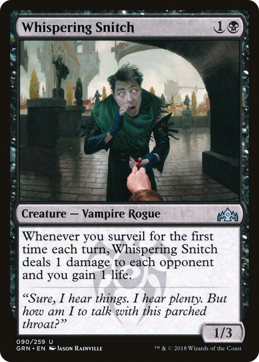 Whispering Snitch (GRN-090) [Guilds of Ravnica] MTG Single Wizards of the Coast