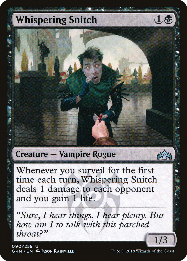 Whispering Snitch (GRN-090) [Guilds of Ravnica] Foil MTG Single Wizards of the Coast