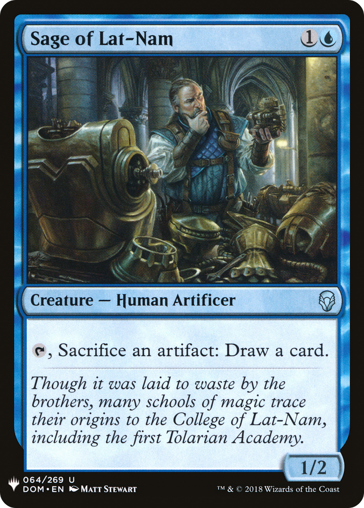 Sage of Lat-Nam (LIST-DOM-64) [Mystery Booster] The List MTG Single Wizards of the Coast