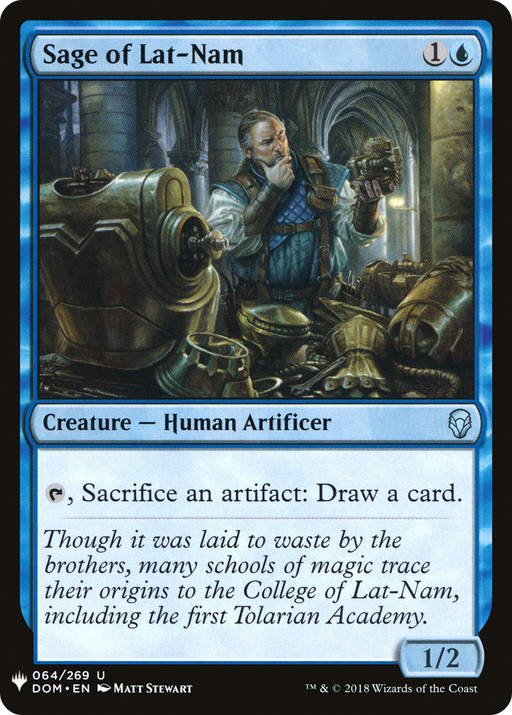 Sage of Lat-Nam (LIST-DOM-64) [Mystery Booster] The List MTG Single Wizards of the Coast